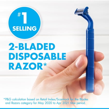 Gillette Sensor2 Pivoting Head + Lubrastrip Men's Disposable Razors, 12 Count - Image 4
