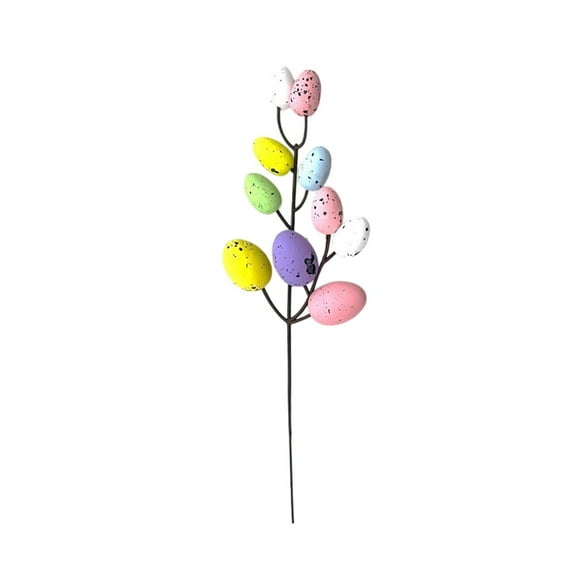 TanSiDing 1 Pcs Arrangement de Décoration d'Oeufs de Pâques, Remplissage de Vase d'Oeufs de Pâques en Mousse Artificielle, Déco de Centre de Table de Printemps pour la Maison, Tiges de Pâques en Plastique pour Fête des Fêtes Mariage