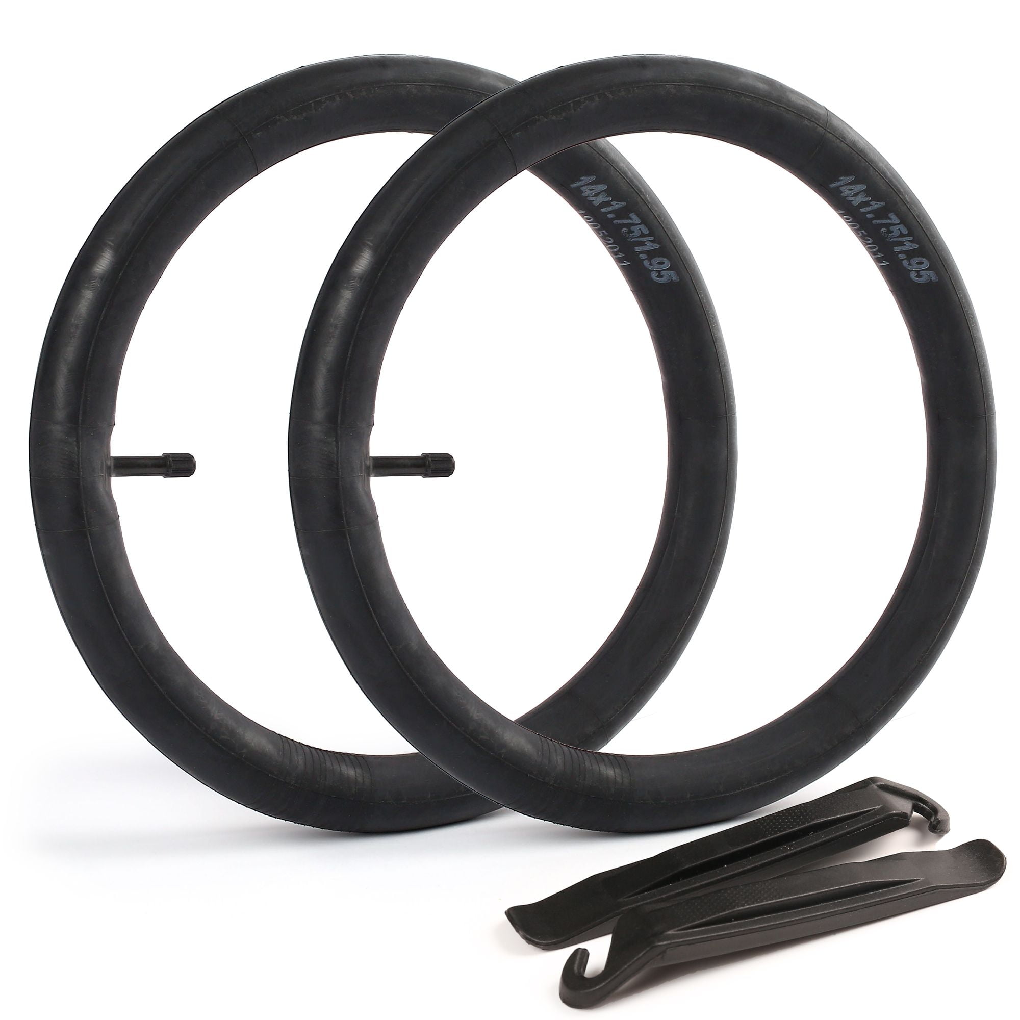 2PCS 24" x 2.125/2.35/2.40" Bicycle Inner Tubes with Schrader Valve 2 Tire Lever 