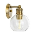 thumbnail image 5 of Hansford Collection One-Light Vintage Brass Clear Glass Farmhouse Bath Vanity Light, 5 of 14