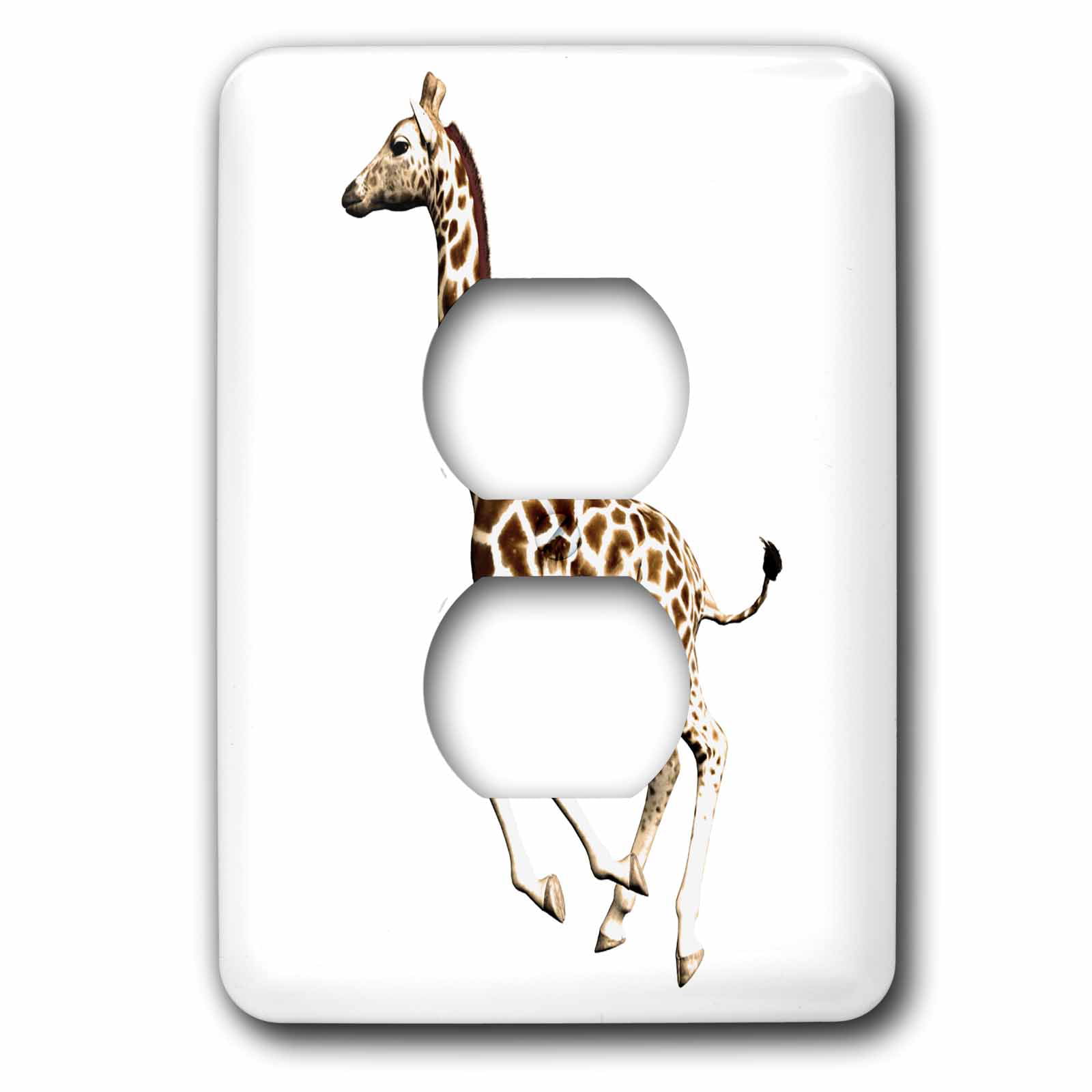 Baby Giraffe Running Wallplate Wall Plate Decorative Light Switch Plate Cover 