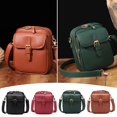 thumbnail image 4 of Wmool Vintage Double Layer Large acity Mini Menger Bag,Leather Small Purse Bag,10 Card Crossbo Shoulder Slots theft, 4 of 7