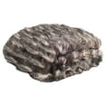 thumbnail image 2 of SAFAVIEH Faux Pheasant Striped Fur Throw, 50" x 60", Black/Grey, 2 of 2