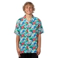 thumbnail image 6 of Sonic the Hedgehog Men's Hawaiian Floral Character Design Button-Up Woven Shirt, 6 of 6