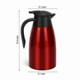 thumbnail image 2 of SSAWcasa Thermal Coffee Carafe 51oz Stainless Steel Insulated Vacuum Pitcher Coffee Pot Thermal Flask for Coffee Tea Beverage - 12 Hours Heat Retention (Red), 2 of 6