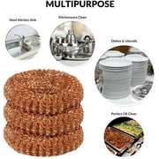 12 Pack Copper Coated Scourers by SCRUBIT - Scrubber Pad Used for Dishes, Pots, Pans, and Ovens. Easy scouring for Tough Kitchen Cleaning.