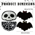 thumbnail image 3 of Area Rugs,TRUEDAYS Halloween Decor Mat For Bathroom Gothic Cute Halloween Decoration Black White Half Circle Mat Non Slip Rug Bathroom Mat Plush Shower Rug, 3 of 6