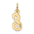 thumbnail image 4 of FJC Finejewelers 10 kt Yellow Gold Small Script Initial E Charm 17 x 11 mm, 4 of 6