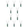 thumbnail image 1 of Jumpingount Hexágono Columna Amuleto Aniversario Colgantes Colgantes Coloridos Amuletos de cristal Llaveros Decoraciones Piedra de pavo real Piedra de pavo real 10piezas Jumpingount CBP468203, 1 of 4