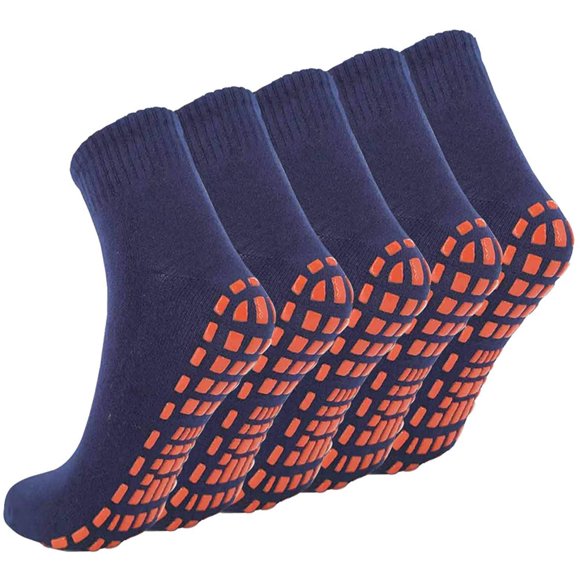 5 Pairs Non Slip Socks Non Skid Sticky Grip Socks Yoga Pilates Hospital Socks Men Women