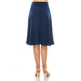 thumbnail image 3 of Women's Casual Knee Length Flare A-line Skirt with Elastic Waistband, 3 of 5