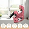 thumbnail image 5 of Cartoon Cat Pattern Wearable Blanket Hoodie Cloak Hooded Blankets Softest Warmth Throw Blanket for Girls Womens Kids, 5 of 6
