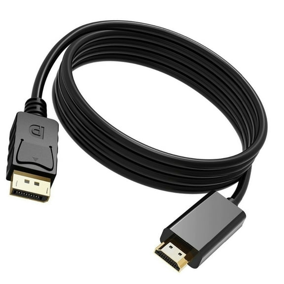 Display Port To HDMI Cable Gold Plated DisplayPort DP To HDMI Adapter Cable Cord 1080p for PC Notebook(1.8M)