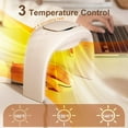 thumbnail image 4 of Heated Mouse Pad Hand Warmer Super Quiet, 110v 100w Desk Mouse Pad Hand Warmer, Personal Desk Heater Energy Efficient Ceramic Office with Thermostat Low Wattage - White, 4 of 5