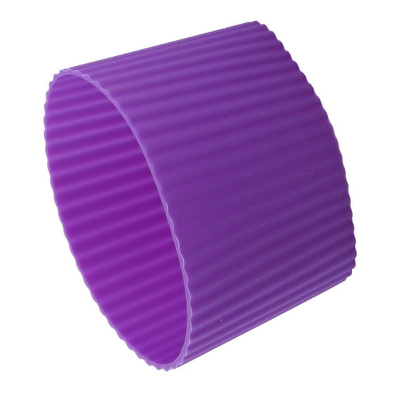 Silicone Heat Resistant Nonslip Glass Bottle Cup Sleeve Protector Cover Purple