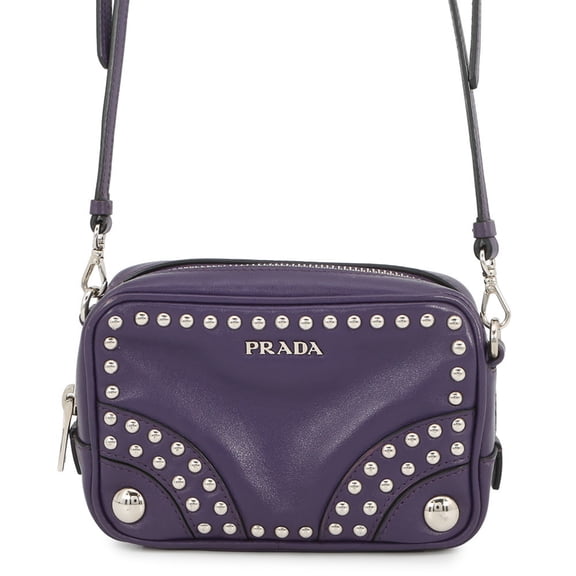 Pre-Owned Prada Shoulder Bag Camera Studded Leather 1N1674 PRADA Handbag