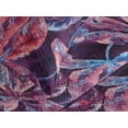 thumbnail image 3 of Ambesonne Floral Quilted Coverlet 3 Pcs, Contemporary Exotic Leaf Art, King Size, Plum Dark Maroon Sky Blue, 3 of 4