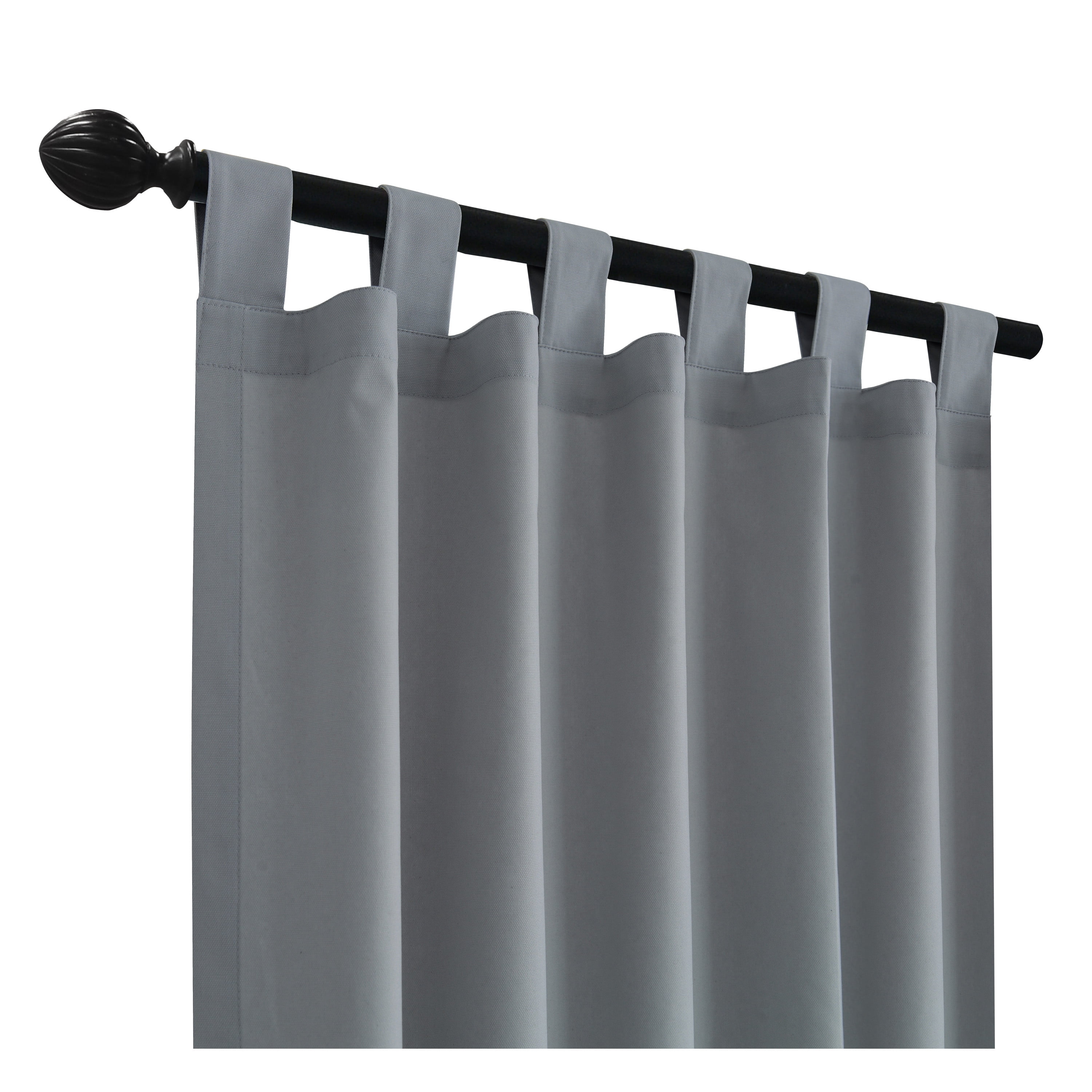 Winmate Insulated Cotton Tab Top Curtain Panel - Pair each 80" x 84" in Dolphin Grey