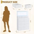 thumbnail image 2 of Commode Rustique pour Chambre avec Station de Recharge, DEL RVB Contrôlée par Application, Grand Organisateur de Rangement avec 11 Tiroirs en Tissu, Conception Anti-Basculement pour Chambre, Salon, Garde-Robe, Blanc, 2 of 8