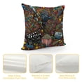 thumbnail image 4 of Orinice  Hipster Throw Pillow Cushion Cover, Cinema Items Combined in an Abstract Style Popcorn Movie Reel The End Theatre, Decorative Square Accent Pillow Case, White, 4 of 5