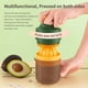 thumbnail image 5 of Mini Exprimidor Manual Banquete PP Plástico Exprimidor de naranja Hotel Máquina de jugo segura que ahorra trabajo con botella de almacenamiento Gadget de cocina Verde Inevent HA009490-02B, 5 of 7