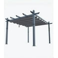 thumbnail image 2 of Pérgola de Aluminio 10x13 pies con Toldo Ajustable, Estructura Reforzada para Jardín, Patio y Terraza, Color Gris, 2 of 7
