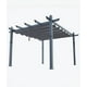 thumbnail image 2 of Pérgola de aluminio de 10x13 pies, pérgola exterior con toldo ajustable, marco reforzado para patio, jardín o terraza, 2 of 7