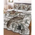 thumbnail image 3 of Quilts Twin XL Size, Country Owl Soft Comforter Bedding Set for Bed, Farmhouse Sping Floral Botanical Postmark Lightweight Quilted Bedspread with Pillow Cover(2 Pieces) for All Season, 68x98 Inch, 3 of 6