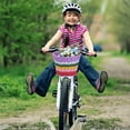 thumbnail image 5 of SHUWND Kid's Bicycle Basket Streamers Set, Children's Bike Handlebar Wicker Basket with Colorful Bike Streamers Bell and Stickers, Bike Decoration Accessories Kit for Girls, 5 of 9