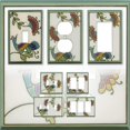 thumbnail image 3 of Fantasy Bird White Ceramic Wall Plate | 2 Toggle Switch Plate - Outlet Cover, 3 of 3