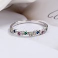 thumbnail image 2 of Amy and Annette Sterling Silver Milligrain Birthstone Ring, 2 of 4