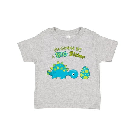 

Inktastic Happy Dinosaur Future Big Sister Gift Toddler Toddler Girl T-Shirt