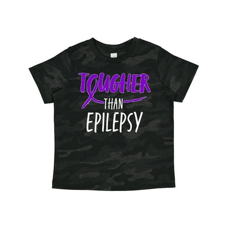 

Inktastic Tougher Than Epilepsy with Purple Ribbon Gift Toddler Boy or Toddler Girl T-Shirt