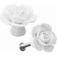 thumbnail image 5 of Ceramic Elegant Rose Flower Cabinet Knobs, 6Pcs Red Vintage Kitchen Rose Flower Drawer Knobs Pull Handles for Girl's Room Dresser Cupboard Wardrobe with the Screw (6 Pack), 5 of 9