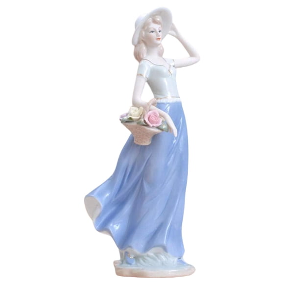 Escultura Porcelana femenina VentDepot MadameLemaire 2pzas 13x29x13cm