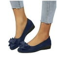 thumbnail image 1 of Chaussures Habillées à Talons Compensés avec Nœud pour Femmes Dames 2025 Nœud en Suède Bout Pointu Affaires Bureau Formel Automne Talons Bas, 1 of 6