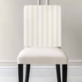 thumbnail image 3 of Cream and Chair Covers Set of 6 White Striped Geometric Chair Back Covers Stretch Removable Washable Slipcovers Protector for Dining Room Kitchen Party Decor, 3 of 5