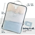 thumbnail image 2 of Large Packing Cube Set with See Through Mesh- Compression Packing Cubes Travel Organizers (Dusty Teal), 2 of 7