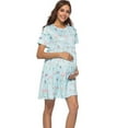 thumbnail image 1 of DPTALR Robe Maxi Décontractée de Maternité à Manches Courtes Évasées avec Fleurs pour Femmes Enceintes, 1 of 6