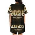 thumbnail image 6 of Fotbe Happy New Year 2025 E Print Pajama Set for Women 2 Piece Loungewear Short Sleeve Tops and Shorts Set Soft Sleepwear-Large, 6 of 7