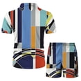 thumbnail image 6 of LYXSSBYX Mens Shorts Cargo Clearance Men's Fashion Short Sleeve Shorts Two Piece Casual Shirt Suit, 6 of 8