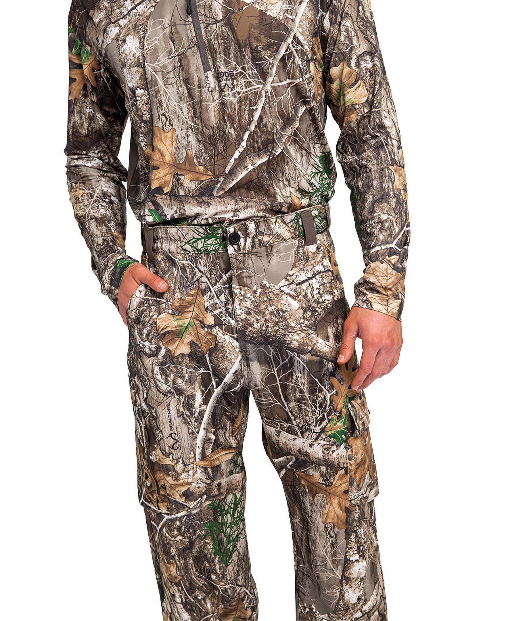 Realtree Men's All-Season Hunting Cargo Pants – EDGE Camo, Stretch Fabric, 6 Pockets, Sizes S–5XL