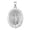 Silver, variant on PicturesOnGold.com Miraculous Medal Scalloped Oval Female Adult- 3/4 x 1 inch, Sterling Silver