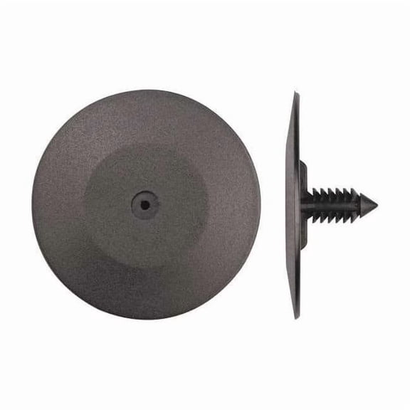 Push-In Rivet, Dome Head, 1/4 in Dia., 3/4 in L, Plastic Body, 25 PK