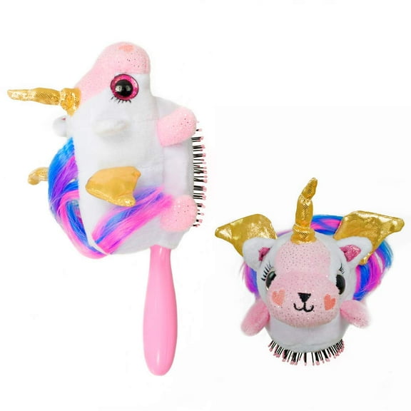 Wet Brush Plush Kid's Detangler (Pegasus Unicorn) with Soft IntelliFlex Bristles for All Hair Types