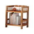 thumbnail image 3 of Estante de esquina de bambú Gabinete de almacenamiento de muebles Independiente Moderno Ahorro de espacio Gabinete de esquina de dos capas Estante de , 35cmx30cmx50cm, 3 of 9
