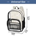 thumbnail image 4 of Ttyddzy Clear Backpack Heavy Duty PVC Transparent Backpack for College Workplace, Beige Shells, 4 of 7