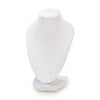 Bust Necklace Stand - Velvet - White - 6 inches