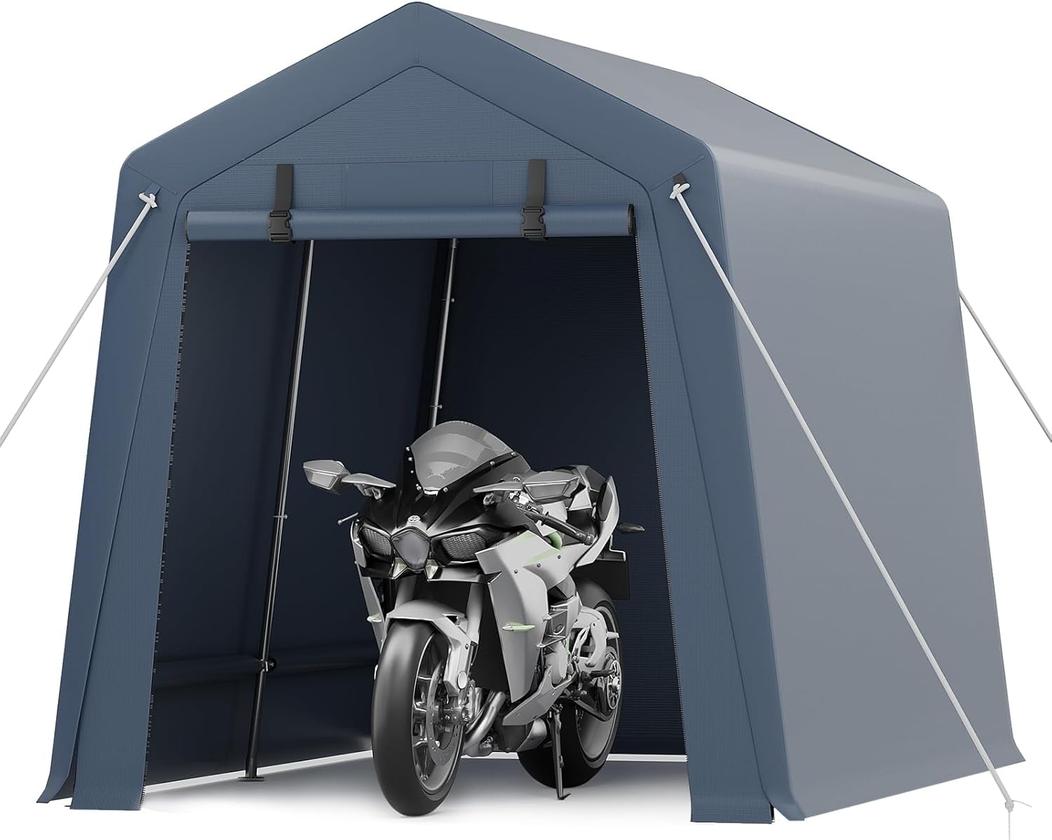 テント・タープ TRAIL MOUNTAIN STOCK SHELTER 2G Danolapsi 7x10 FT Portable Outdoor Storage Shed with 2 Roll-Up