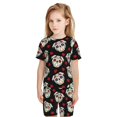 thumbnail image 3 of Balery PUG Conjunto de Pijama Infantil de Manga Corta con Estampado – Ropa de Dormir de Algodón Suave-3X-Large, 3 of 3